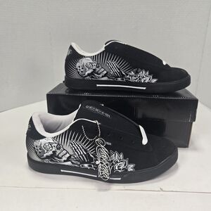 Osiris Serve x Maxx242 Prayers Black and White Graphic Sneakers Men's Size 9